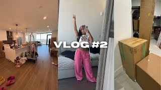 MOVING VLOG 2  Getting Organized amp Settling In [upl. by Adrell205]