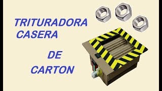 Como Hacer una Mini Trituradora casera de Carton [upl. by Riaj]