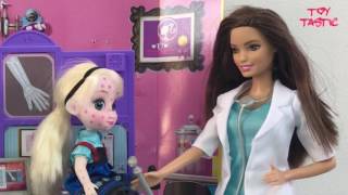 Elsa and Anna go to the Doctor Frozen Barbie Dolls Videos Full Episode in English [upl. by Geoffrey59]