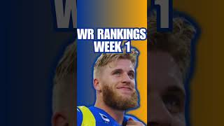 WRs Rankings for Fantasy Football Week 1 nfl shorts [upl. by Safko]