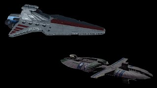 Venator Fleet VS Munificent Fleet Star Wars Empire at War Fall of the Republic [upl. by Imojean530]