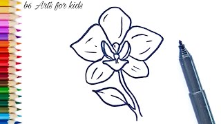 How to draw an orchid flower [upl. by Wight243]