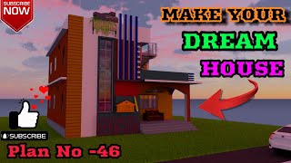 15 Storey House Design in 3D  Low cost house Design  12 pillars house plan  Plan45 [upl. by Pammie319]