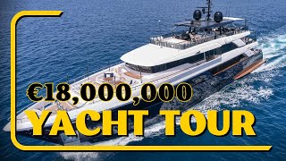 EXCLUSIVE TOUR ⚓ Inside an €18M Mega Yacht at the Monaco Yacht Show 😱💰 [upl. by Muraida833]