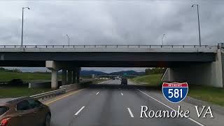 I581 Northbound End to End Tour Roanoke Virginia [upl. by Ativel]