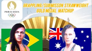 GRAPPLINGSUBMISSON STRAWWEIGHT CATEGORY GOLD MEDAL MATCHUP 🥇 🇧🇷 VS 🇦🇺 PARIS 2024 OLYMPIC GAMES [upl. by Anma]