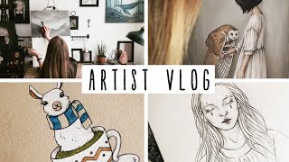 ARTVLOG 9  Drawing Llamatcha  Honey and Clover  RUS Subs [upl. by Idnil]