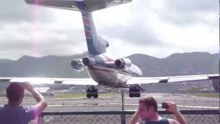 Amerijet B727 Takeoff in StMaarten TNCMSXM [upl. by Fatima413]