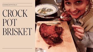 Crock Pot Brisket with Homemade BBQ Sauce  Cooking With Holly [upl. by Aiset655]