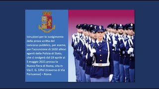 Istruzioni prova scritta concorso 1650 allievi agenti [upl. by Taam]