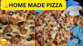 Pizza🍕banane ka tarika  how i make pizza at home 🏠 [upl. by Ranita]