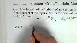 Radii of Electron quotorbitsquot in Bohrs Model of Hydrogen Atom [upl. by Rebmyt]