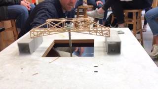 Physics Students Bridge Designs Get Tested [upl. by Oedama]