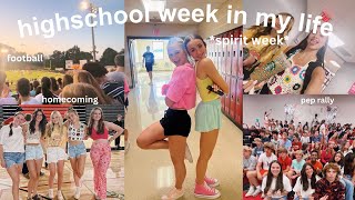 high school week in my life vlog spirit week homecoming football pep rally friends  more [upl. by Rainwater]