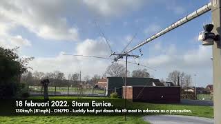 Storm Eunice 18 februari 2022  HexBeam [upl. by Eelyram]