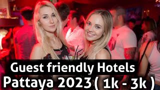 Guest friendly Hotels in Pattaya walking street  joiner free hotels Near walking street boom boom [upl. by Kerat]