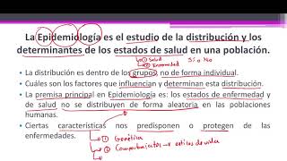 Epi1 Definición de Epidemiología y Objetivos [upl. by Araeit]