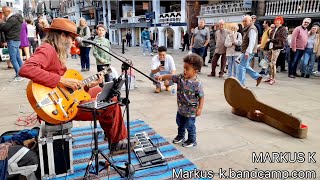 BOTTLENECK BLUES  a UNIQUE version of ‘Sixteen Tons’ on the Street in Chester [upl. by Inahpit703]