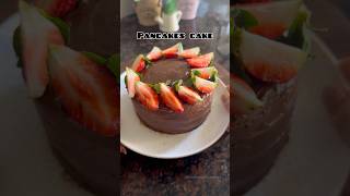 Pancake cake pancake easycake easydessert recipe viralrecipe viralshort chocolatepancakes [upl. by Rather]