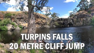 Turpins Falls 2022  20 Metre Cliff Jump [upl. by Hildegaard]