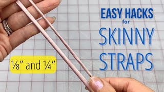 How to make Skinny Spaghetti Straps  Turn thin tubes easily with Loop Turner [upl. by Nnylharas]