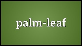 Palmleaf Meaning [upl. by Ardnuaek]