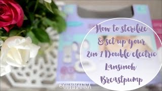 How to sterilize and set up the 2 in 1 Double electric Lansinoh Breast Pump [upl. by Gigi902]