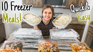 10 Easy Freezer Meals Prep  OVEN BAKED amp SLOW COOKER  Julia Pacheco [upl. by Nodnrb598]