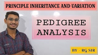 PEDIGREE ANALYSIS CLASS 12TH GENETICS PRINCIPLES OF INHERITANCE AND VARIATION [upl. by Liatnahs777]