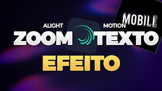 COMO FAZER EFEITO ZOOM NO TEXTO NO ALIGHT MOTION [upl. by Kattie]