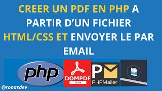 Créer un PDF à partir de HTML et lenvoyer automatiquement par email en PHPGuide Pratique et Rapide [upl. by Moira]