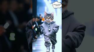 Cute kittens catwalk 😻😂😂😻cat kittens funnyvideo animals youtubeshorts ytshort catwalk song [upl. by Notyalk]