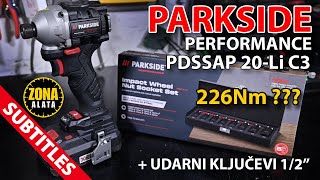 Parkside PDSSAP 20 Li C3 Performance Udarni Odvijac 226Nm [upl. by Eilitan]