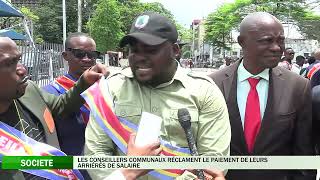 sitin des conseillers communaux devant lhôtel de Ville de Kinshasa [upl. by Ianahs]