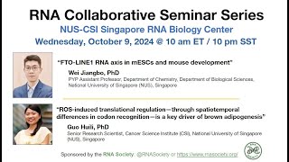 RNA Collaborative – NUSCSI Singapore RNA Biology Center Oct 9 2024 [upl. by Annuhsal]