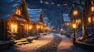 Winter Village Christmas Ambience ❄️ Snowstorm Sounds Howling Wind Sounds Night Sounds [upl. by Airehc]