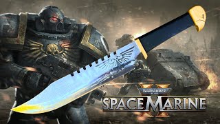 Making Space Maine 2 Combat Knife from Carbon Steel and 3d Printed Handle  Warhammer 40K [upl. by Eniloj578]