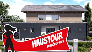 Haustour Einfamilienhaus mit großem Homeoffice  Fertighaus von Schwörer Haus  Hausbau Helden [upl. by Anelys]