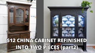 Flipping a 12 China Cabinet into TWO pieces part 2 [upl. by Laughlin494]