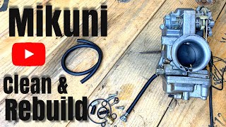 HSR 42mm Mikuni carburetor How to clean and rebuild EASY Harley FXR carb [upl. by Ivgnout]