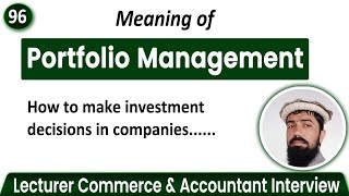 Portfolio Management  What is Portfolio Management [upl. by Nitsugua]