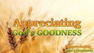 Appreciating the Gods Goodness [upl. by Ahsinek]