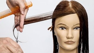 How to cut perfect face framing layers for long hair [upl. by Rudolph]