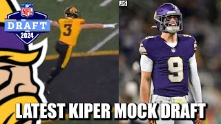 Mel Kiper Jr Has the Vikings Go QB and Corner in Latest Mock Draft [upl. by Eseyt]