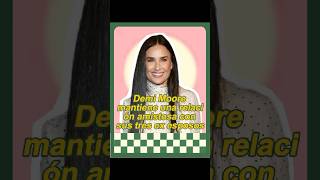 Demi Moore mantiene una relación amistosa con sus tres ex espososforyou celebrity usa fyp [upl. by Ainehta942]