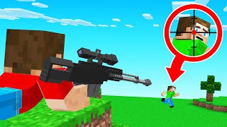 Minecraft SPEEDRUNNER But HUNTERS HAVE GUNS [upl. by Allimac]