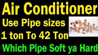 Air conditioner use pipe size and witch pipe soft and hard learn this video [upl. by Eimat887]