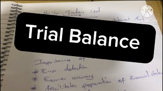 Trial balance preparationAccounting [upl. by Ddot396]