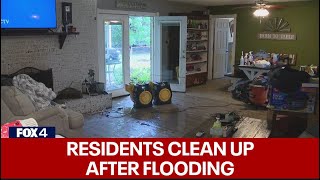 Kaufman Co residents cleaning up after flood [upl. by Eanrahs810]