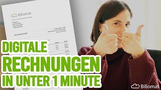 Digitale Rechnungen erstellen in unter 1 Minute  Billomat [upl. by Alyssa147]